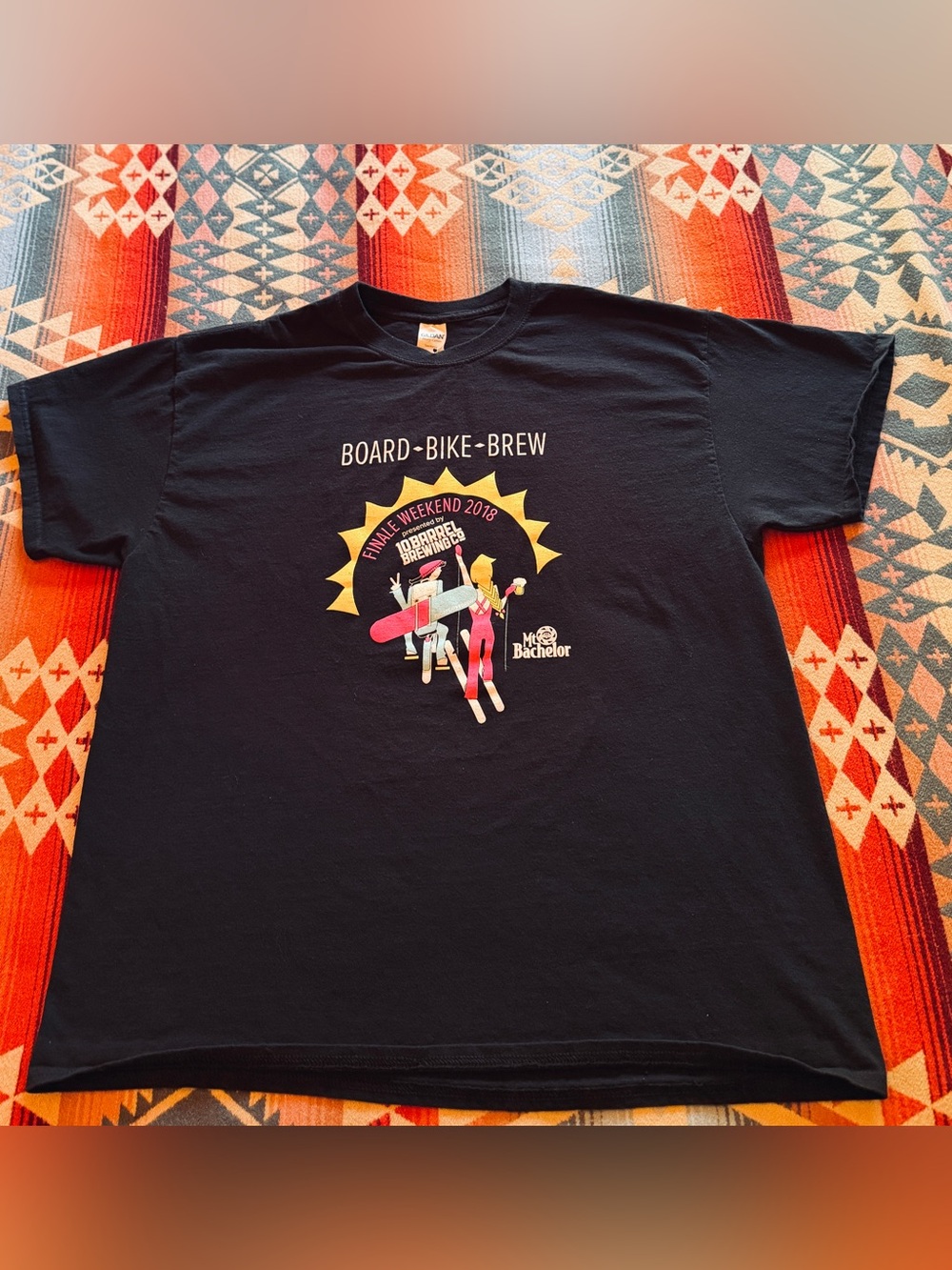 Mt Bachelor Board Bike Brew Finale Weekend 2018 Graphic Tee XL